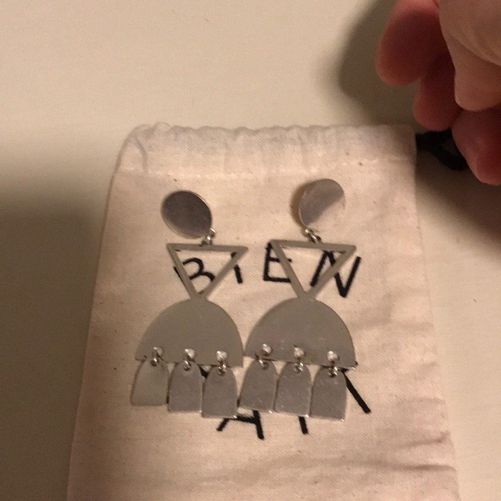 Silver madewell statement earrings